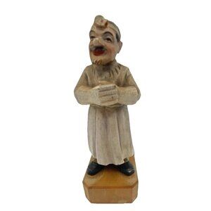 Vintage Toriart Doctor Figurine Italy Wood Medicine Desk Physician Gynecologist